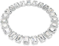 Swarovski Millenia necklace, Oversized crystals, Octagon cut, White, Rhodium finish
