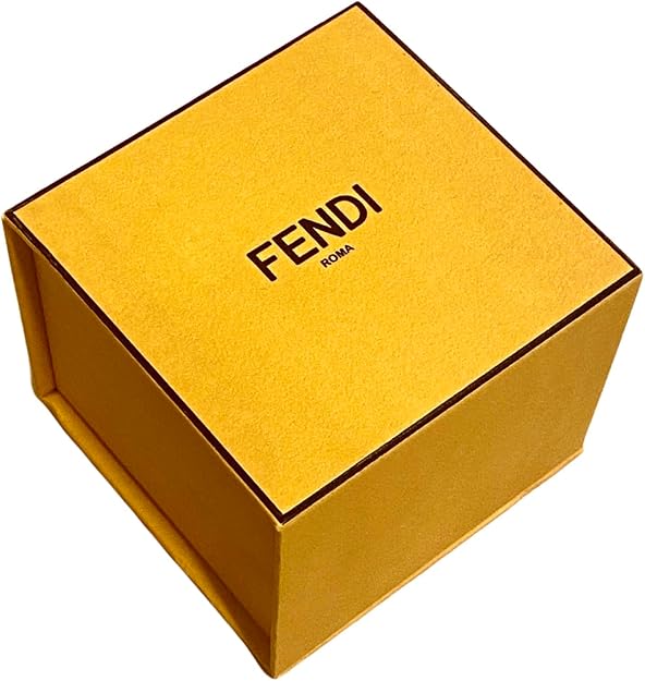 FENDI F is Logo Choker Necklace White Crystal Gold Metal Chain, 8AG980 Adjustable 10 to 15 inch chain Secure lobster clasp Customizable fit Includes box and authenticity card