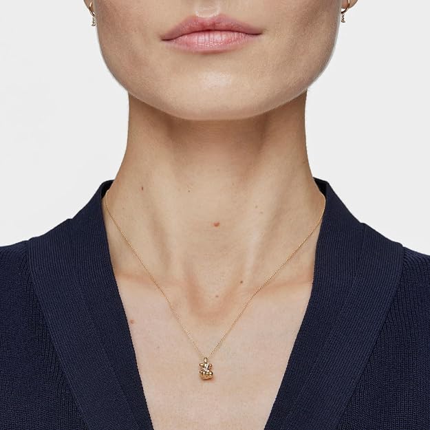 TOUS Lligat Diamond Yellow Gold Pendant Necklace